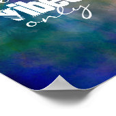 gute Vibes nur Text auf fett bunt künstlerisch Poster (Ecke)