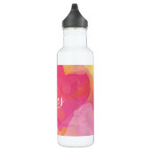 Gute Vibes nur Typografie Wasserfarbe Abstrakt Edelstahlflasche (Rechts)
