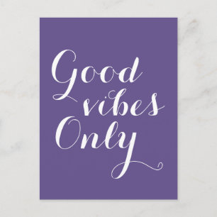 Gute Vibes nur Ultra-Violet Positiver Aufstieg Postkarte