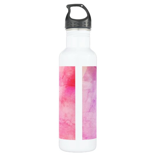 Gute Vibes nur Zitat rosa Farbe Abstrakt Edelstahlflasche (Rückseite)