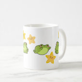 Gute Vibes oder Abschied Frösche Kaffeetasse (VorderseiteRechts)