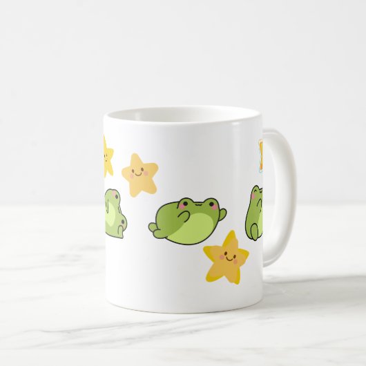 Gute Vibes oder Abschied Frösche Kaffeetasse (VorderseiteRechts)
