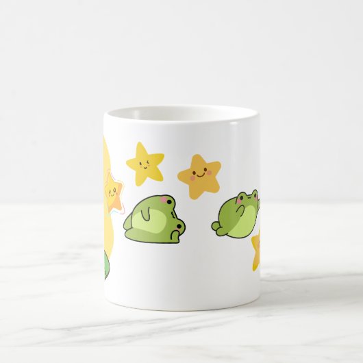 Gute Vibes oder Abschied Frösche Kaffeetasse (Mittel)