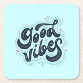 Gute Vibes Papier Untersetzer (Vorderseite)