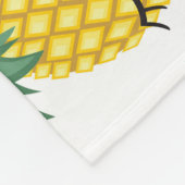 Gute Vibes Pineapples Sommermuster Fleecedecke (Ecke)