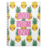 Gute Vibes Pineapples Sommermuster Notizblock (Vorderseite)