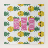 Gute Vibes Pineapples Sommermuster Puzzle (Horizontal)