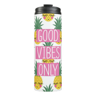 Gute Vibes Pineapples Sommermuster Thermosbecher