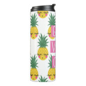 Gute Vibes Pineapples Sommermuster Thermosbecher (Nach links gedreht)