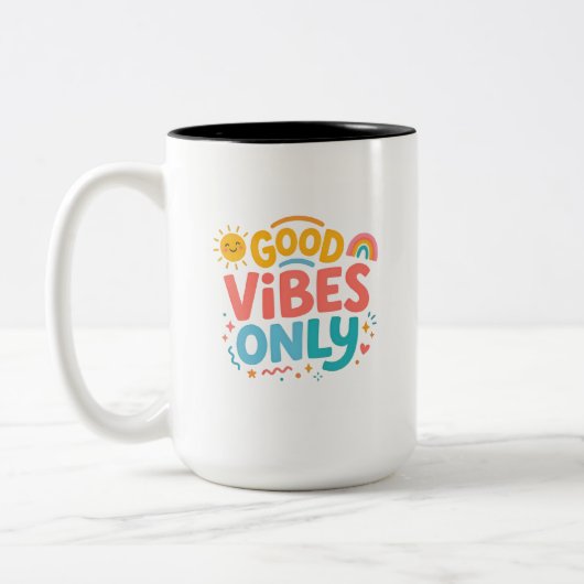 Gute Vibes Rainbow Kaffeetasse (Links)