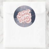 Gute Vibes Runder Aufkleber (Tasche)
