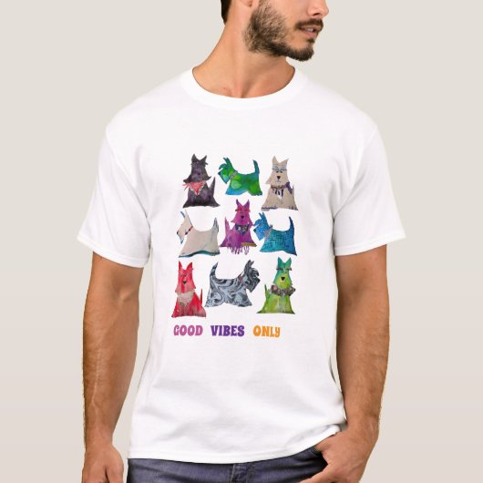 Gute Vibes Scotties T-Shirt (Vorderseite)