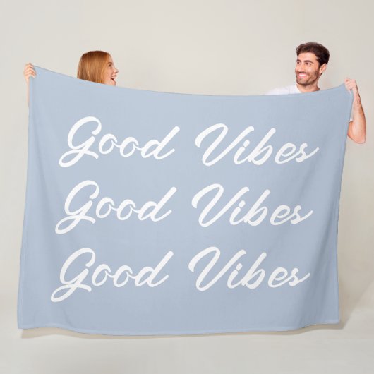 Gute Vibes Sherpa Fleece Wurfdecke (Beispiel)