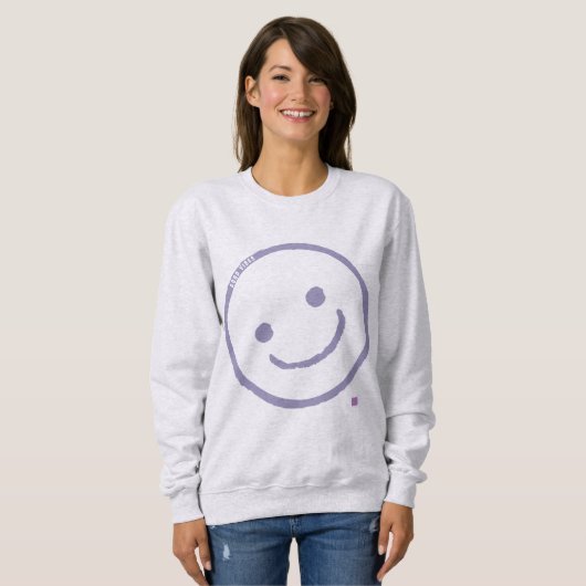 GUTE VIBES SMILEY FRAUEN SWEATSHIRT (Vorne ganz)