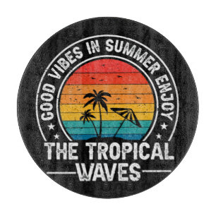Gute Vibes Sommer Tropische Wellen Schneidebrett