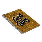 Gute Vibes Spiral Notizbuch Notizblock (Rechte Seite)