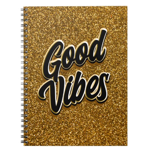 Gute Vibes Spiral Notizbuch Notizblock (Vorderseite)