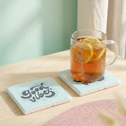 Gute Vibes Stein Untersetzer