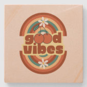 Gute Vibes Steinuntersetzer (Vorderseite)