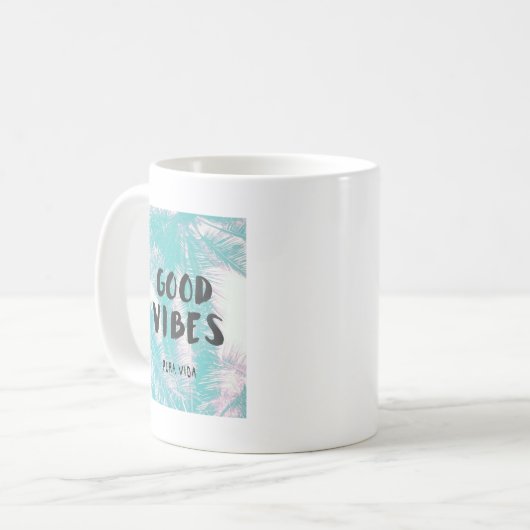 Gute Vibes Tasse (Vorderseite Links)