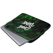 Gute Vibes Tropenleaf Design Laptopschutzhülle (Vorne Knopf)