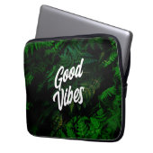 Gute Vibes Tropenleaf Design Laptopschutzhülle (Vorderseite Links)