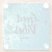 Gute Vibes und Cooles blaues Wasser Glasuntersetzer (Rückseite)