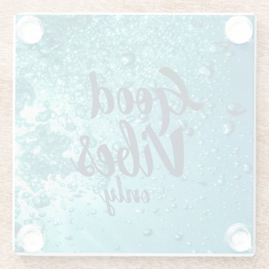 Gute Vibes und Cooles blaues Wasser Glasuntersetzer (Rückseite)