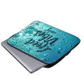 Gute Vibes und Cooles blaues Wasser Laptopschutzhülle (Vorne Knopf)