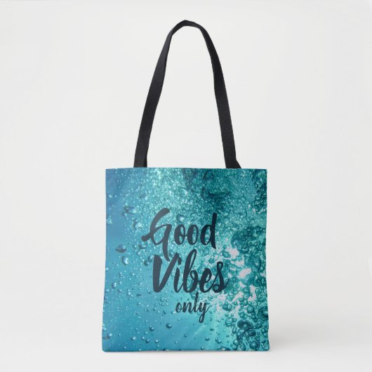Gute Vibes und Cooles blaues Wasser Tasche (Vorderseite)