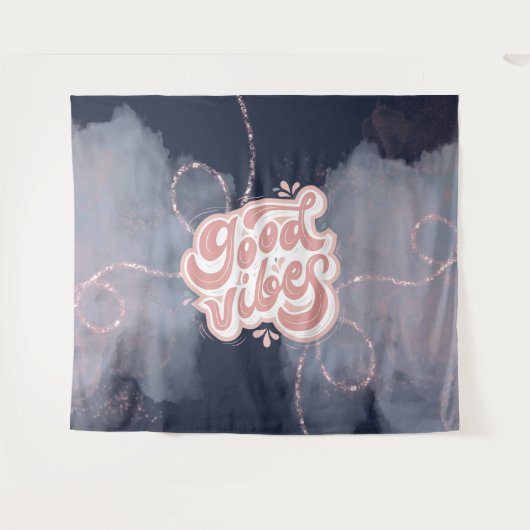 Gute Vibes Wandteppich (Vorderseite (Horizontal))