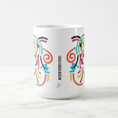 Gute Vibrationen Abstrakt Moderne Retro Tasse (Mittel)