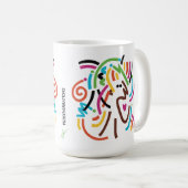 Gute Vibrationen Abstrakt Moderne Retro Tasse (VorderseiteRechts)