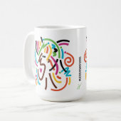 Gute Vibrationen Abstrakt Moderne Retro Tasse (Vorderseite Links)