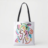 Gute Vibrationen Moderne Abstrakte Totbeutel Tasche (Vorderseite)