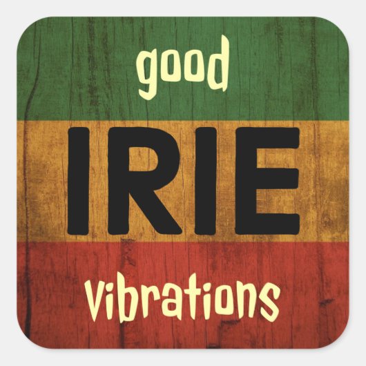 Gute Vibrationen! Quadratischer Aufkleber (Vorderseite)