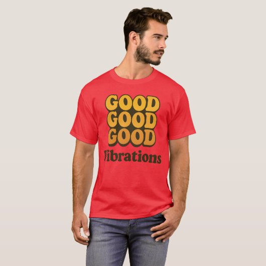 Gute Vibrationen Retro T-Shirt (Vorne ganz)