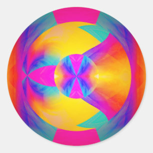 Gute Vibrationen Runder Aufkleber