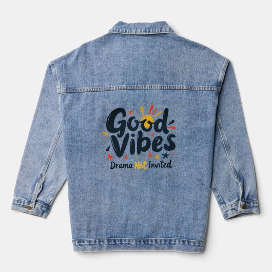 Gute Vibs Jeansjacke (Rückseite)