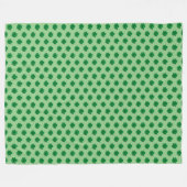Gute Vier-Leaf-Clovers bei Limettengrün Fleecedecke (Vorderseite (Horizontal))