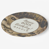 Gute Vintage 80 Jahre Pappteller (Schrägansicht)