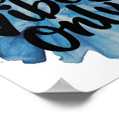 Gute Visionen nur Blau Poster (Ecke)