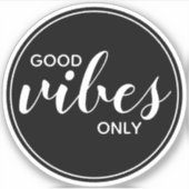 Gute Visionen nur Motivierend Zitat Schwarz/Weiß Aufkleber (Vorderseite)