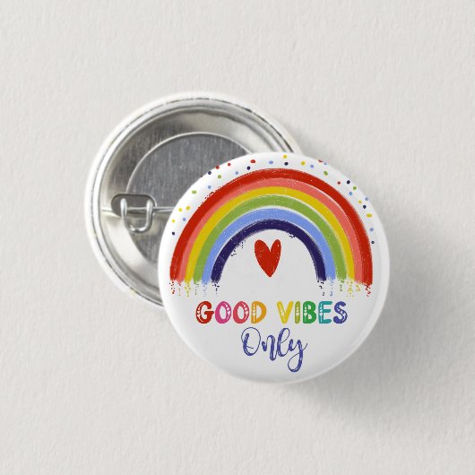 Gute Visionen nur Regenbogen psychische Krankenver Button (Vorne & Hinten)