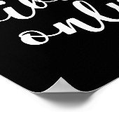 Gute Visionen nur schwarzes Poster (Ecke)