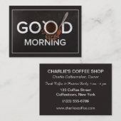 Gute Vormittags individuelle Coffee Shop Visitenka Visitenkarte (Vorne/Hinten)