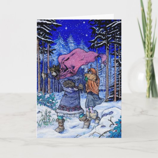 Gute Weihnachtskarte König-Wenceslas Feiertagskarte (Vorderseite)