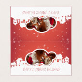 Gute Winterferien Visitenkarten (Außenseite Aufgefaltet)