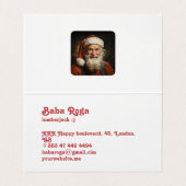 Gute Winterferien Visitenkarten (Innenseite Aufgefaltet)