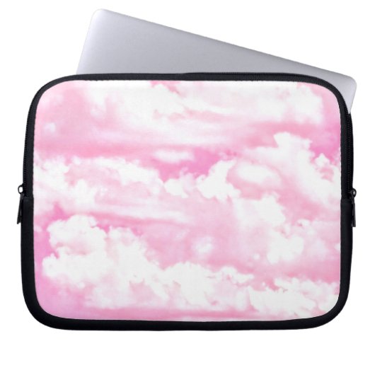 Gute Wolken in hellrosa Laptopschutzhülle (Vorderseite)